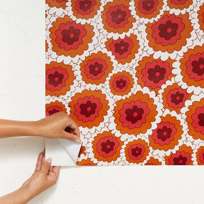 Penelope Flower Wallpaper Fiesta Coral - Opalhouse™ Designed With Jungalow™