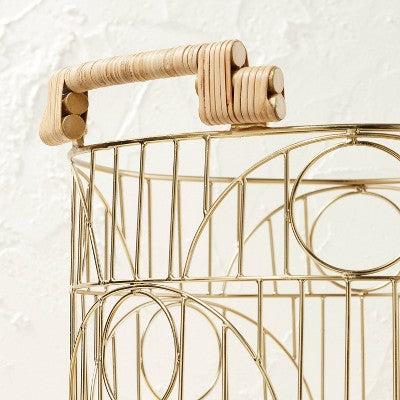 Patterned Wire Decorative Basket Gold - Opalhouse™ Designed With Jungalow™