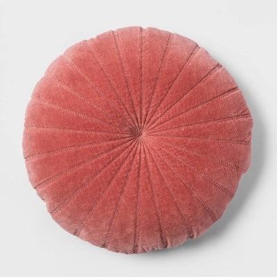 Quilted Velvet Round Throw Pillow - Opalhouse™