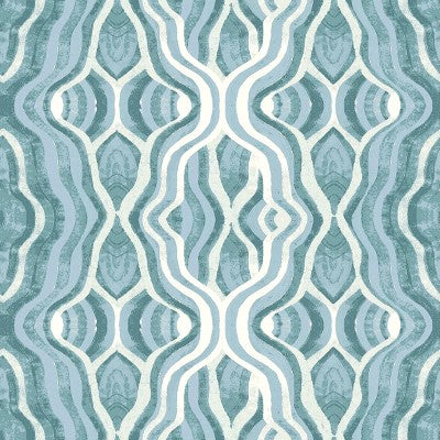7.5'x7.5' Decorative Trim Scalloped Outdoor Market Umbrella Blue - Opalhouse™ Designed With Jungalow™