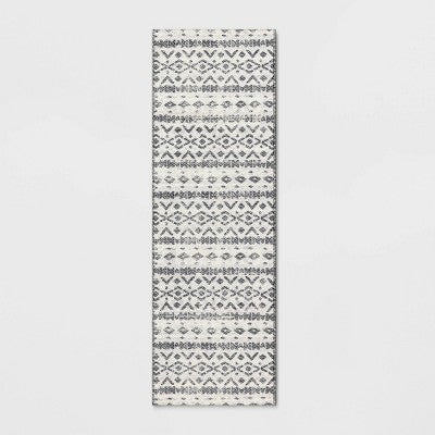 Diamond Printed Accent Aztec Rug Black - Opalhouse™