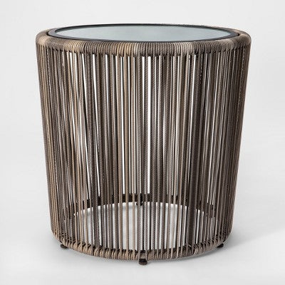 Latigo 3pc Rattan Patio Chat Set, Outdoor Furniture Set - Gray/Brown - Opalhouse™