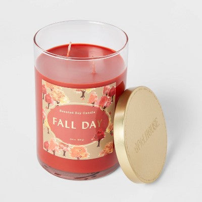 21.5oz Lidded Glass Jar 2-Wick Fall Day Candle - Opalhouse™