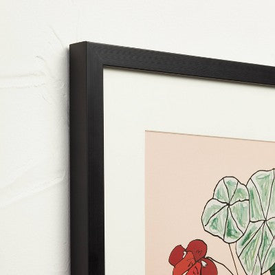 (Set Of 3) 9" X 18"/14" X 14"/16" X 20" Floral Mixed Size Frames Black - Opalhouse™ Designed With Jungalow™