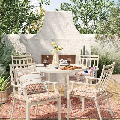  5' X 7' Sunset Moroccan Woven Tapestry Outdoor Rug Coral - Opalhouse™