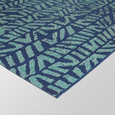 5'x7' Wild Stripe Outdoor Rug Blue - Opalhouse™