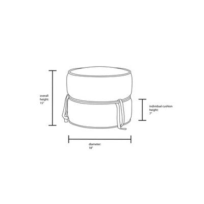  Olivia Round Pouf Rust - Opalhouse™ Designed With Jungalow™