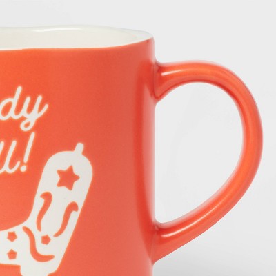  16oz Stoneware 'Howdy Y'all!' Mug Red - Opalhouse™: Coffee Mugs, Microwave & Dishwasher Safe, Hot/Cold Beverages