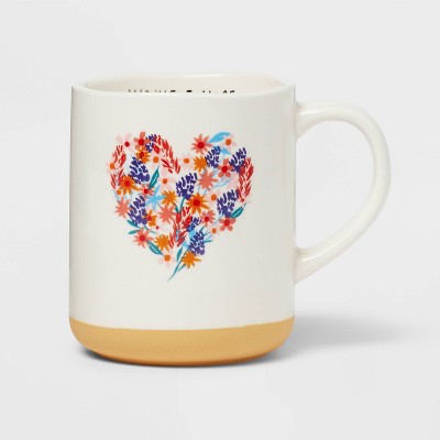  16oz Stoneware Midwest Nice Mug White - Opalhouse™: Coffee Cup, Microwave & Dishwasher Safe, Hot/Cold Beverages