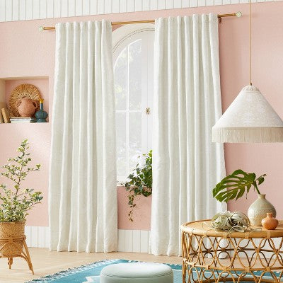 1pc Blackout Palm Frond Chenille Jacquard Window Curtain Panel - Opalhouse™ Designed With Jungalow™
