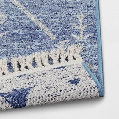  7'x10' Tapestry Rectangular Woven Outdoor Area Rug Blue - Opalhouse™