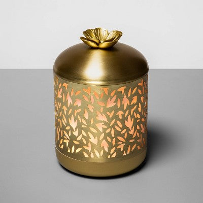  200ml Metal Flower Cutout Color-Changing Oil Diffuser Gold - Opalhouse™