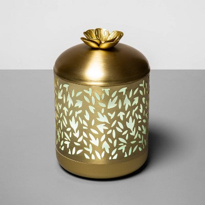  200ml Metal Flower Cutout Color-Changing Oil Diffuser Gold - Opalhouse™