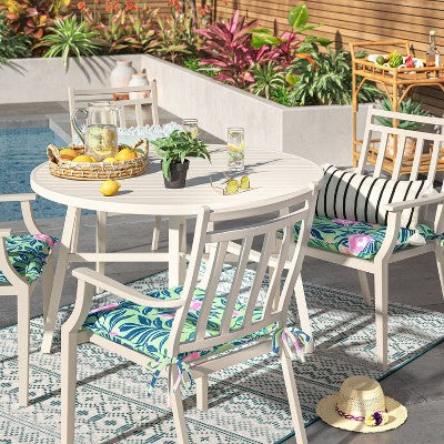  5' X 7' Tapestry Woven Outdoor Rug Aqua - Opalhouse™