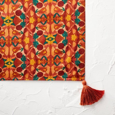  84" X 60" Cotton Calling In The Abundance Tablecloth With Tassels - Opalhouse™ Designed With Jungalow™