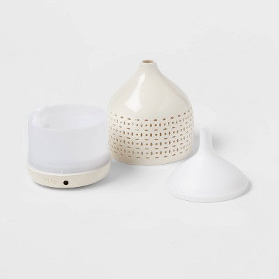  300ml Cutout Ceramic Color Changing Oil Diffuser White - Opalhouse™