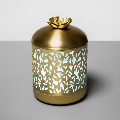  200ml Metal Flower Cutout Color-Changing Oil Diffuser Gold - Opalhouse™