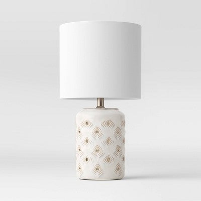  Diamond Cutout Table Lamp With Lit Base - Opalhouse™
