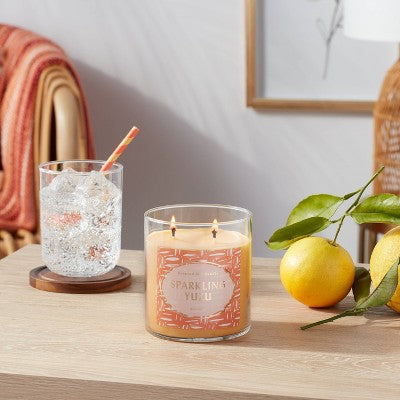  Lidded Glass Jar Candle Sparkling Yuzu - Opalhouse™