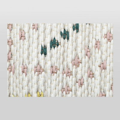  5" X 7" Multi Dot Fringed Outdoor Rug Teal/Pink/Yellow - Opalhouse™