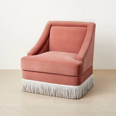  Alberhill Velvet Accent Chair With Fringe - Opalhouse™ Designed With Jungalow™
