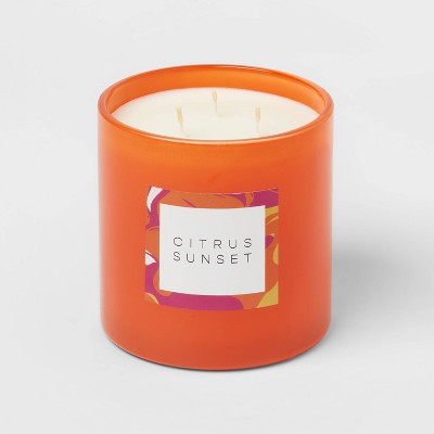  28oz Glass Citrus Sunset Candle Orange - Opalhouse™