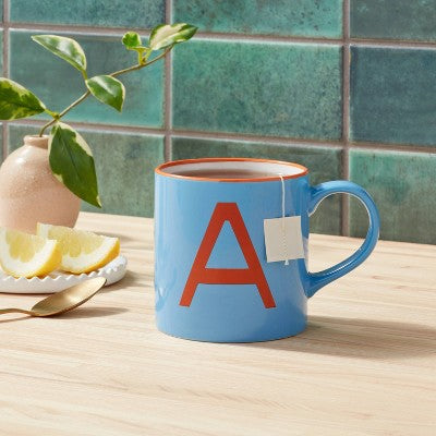  16oz Stoneware Monogram Mug - Opalhouse™
