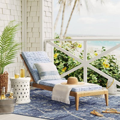  7'x10' Tapestry Rectangular Woven Outdoor Area Rug Blue - Opalhouse™