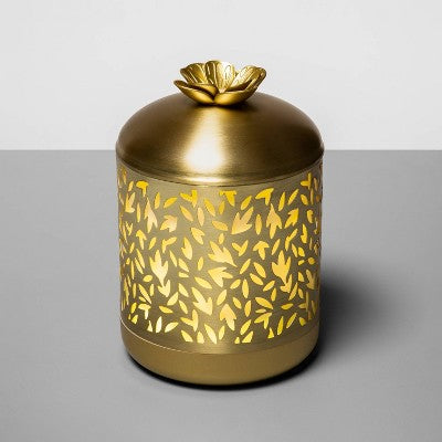  200ml Metal Flower Cutout Color-Changing Oil Diffuser Gold - Opalhouse™