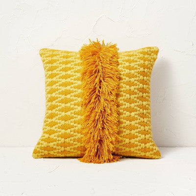  Diamond Textured Woven Square Throw Pillow - Opalhouse™ Designed With Jungalow™