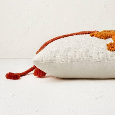  Two Lizard Punch Needle Lumbar Throw Pillow - Opalhouse™ Designed With Jungalow™