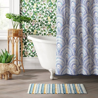 20"x32" Textured Bath Rug Aqua - Opalhouse™
