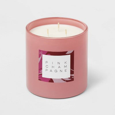 28oz Glass Champagne Candle Light Pink - Opalhouse™