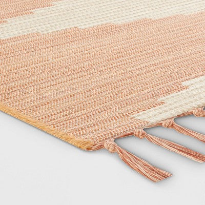 7'x10' Tapestry Rectangular Woven Outdoor Area Rug Rust - Opalhouse™